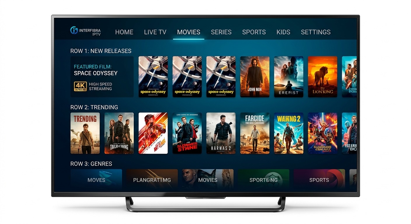 Interfaz IPTV de Interfibra en Smart TV